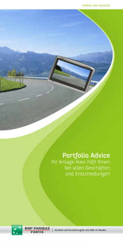Portfolio Advice - BNP Paribas Fortis