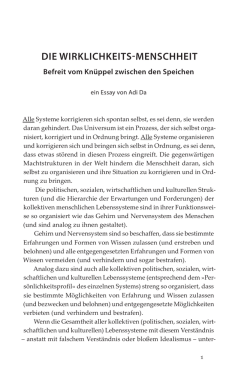 die wirklichkeits-menschheit - Not