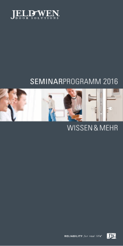 Seminarprogramm 2016 - JELD