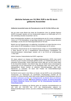 J&auml;hrliche Verluste von 10,2 Mrd. EUR in der EU - euipo