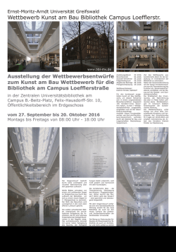 Flyer zur Ausstellung - Universitätsbibliothek