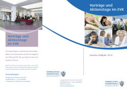 Vorträge und Aktionstage im EVK