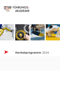Herbstprogramm 2016 - F&uuml;hrungs