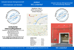 Flyer WG Hitzenau - Pflege-Gesundheitsservice Gstöttner und