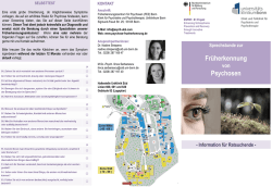 Informationsflyer - Fr&uuml;herkennungszentrum f&uuml;r Psychosen