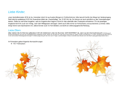 Herbstferien 2016 - Schule am Auwald