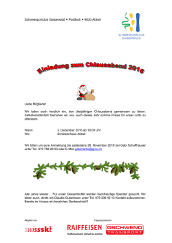 Chlausobig am 3. Dezember 2016
