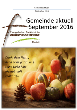September 2016 Gemeinde aktuell - Evangelische