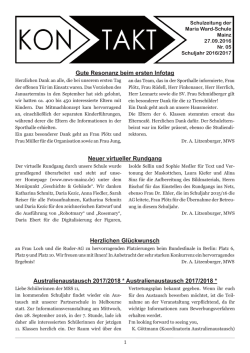 Gute Resonanz beim ersten Infotag Herzlichen Gl&uuml;ckwunsch Neuer