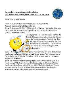 jugendvereinsmeisterschaften 2016 - TC Blau