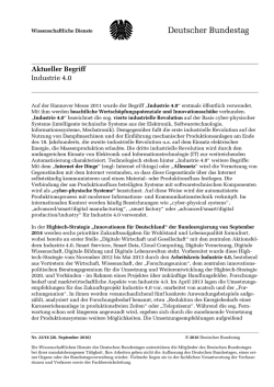 Industrie 4.0 - Deutscher Bundestag