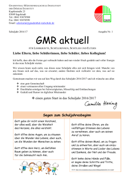 GMR aktuell - Realschule Gnadenthal