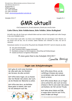 GMR aktuell - Realschule Gnadenthal