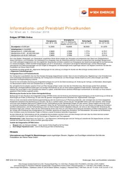 Informations- und Preisblatt Privatkunden