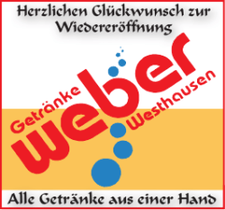 Herzlichen Gl&uuml;ckwunsch zur Wiederer&ouml;ffnung Alle Getr&auml;nke aus