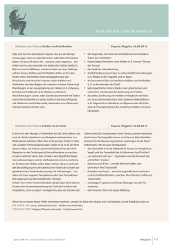 Helden und Antihelden / Sch&uuml;ler lesen Ovid