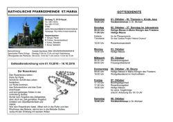 Gottesdienstordnung vom 01.10.2016
