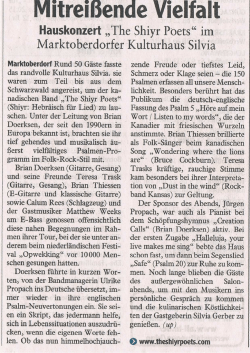 Hauskonzert "The Shiyr Poets"