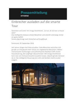 Einbrecher ausladen auf die smarte Tour