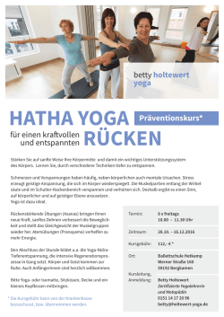 hatha yoga r&uuml;cken - betty holtewert yoga