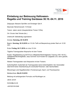 Regatta und Training Gardasee 30.10.-04.11. 2016 - Opti-BW