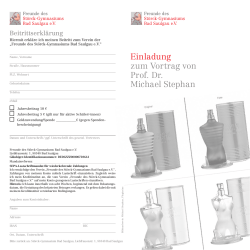 Einladung Dr. Michael Stephan - Störck