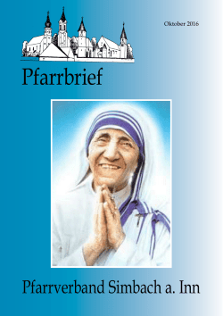Pfarrbrief - Pfarrverband Simbach a. Inn