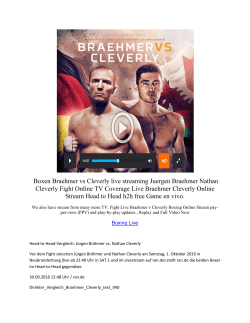 Boxen Braehmer vs Cleverly live streaming Juergen Braehmer