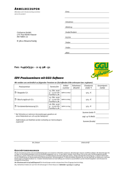 Infos und Anmeldung