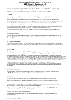 Allgemeine Geschäftsbedingungen (AGB)