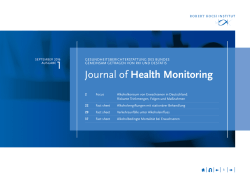 Journal of Health Monitoring