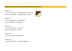 Spieltermine FC Wolterdingen Herren Herbst/Winter 2016, Stand