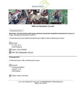 Hilfe bei h&auml;uslicher Gewalt