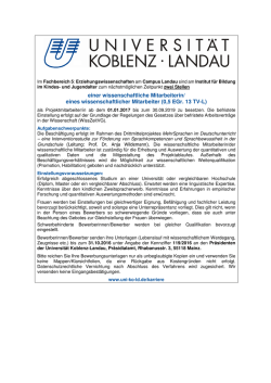 einer wissenschaftliche Mitarbeiterin