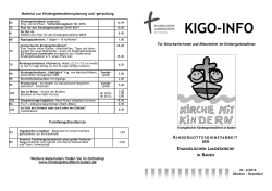 KIGO-Info 4/2016 - Verband für Kindergottesdienste der Ev