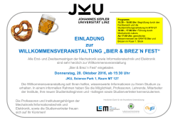 Donnerstag, 20. Oktober 2016, ab 15:30 Uhr