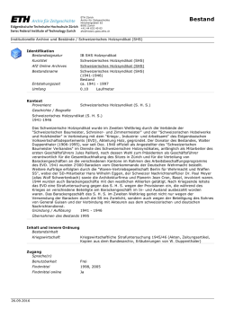 Bestand - Archiv für Zeitgeschichte der ETH Zürich