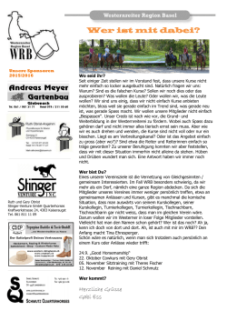 news september - WRB - Westernreiter Region Basel