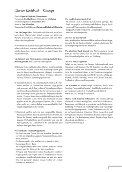 Glarner Kochbuch – Konzept