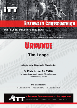 Tim Lange - Eisenwald Crossduathlon
