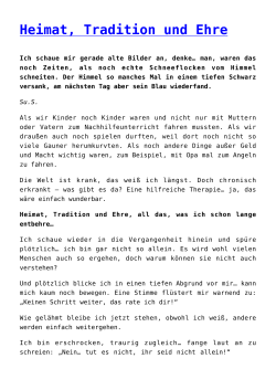 Heimat, Tradition und Ehre