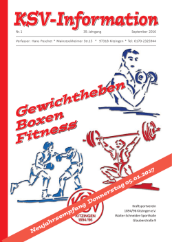 Infoheft - KSV