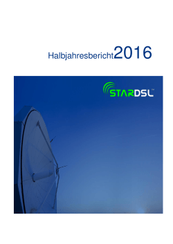 StarDSL – Halbjahresbericht 2016
