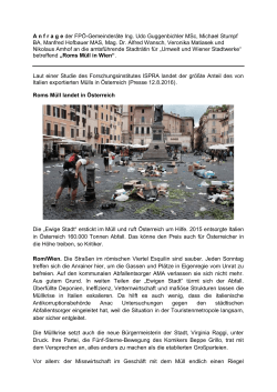 Anfrage Roms Müll in Wien
