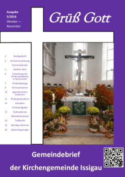 Oktober-November - Kirchengemeinde Issigau