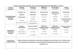 Herbstferienplanung