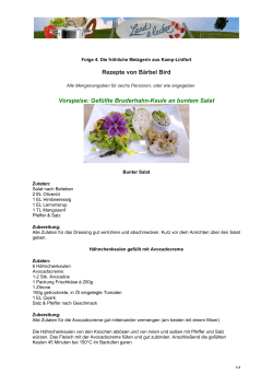 Die Rezepte von Bärbel Bird als PDF