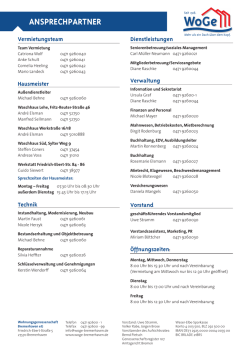 AnsprecHpArTner - WoGe Bremerhaven
