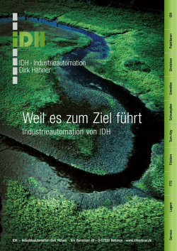 IDH Industrieautomation Prospekt - IDH Industrieautomation Dirk