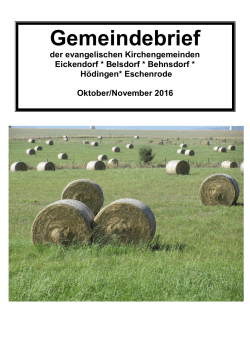 Gemeindebrief - Gemeinde Flechtingen
